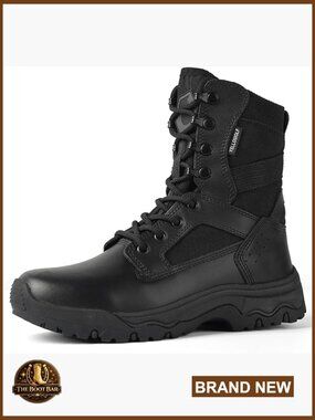 Women's Tactical Boots 8" Side Zip Lightweight Military Combat Work Shoes